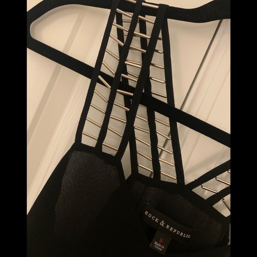 Rock & Republic Black Sheer Tank